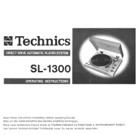 Technics - sl-1300 - Owners manual 